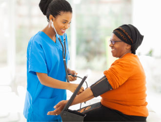 woman at the doctors