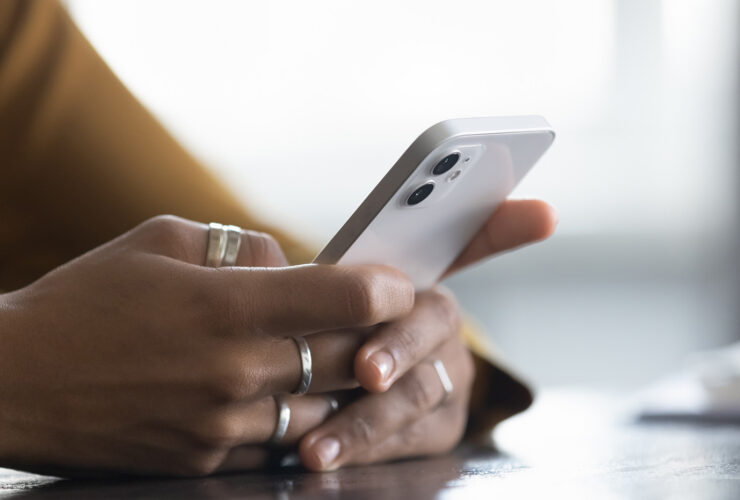 Black Woman with Cell Phone