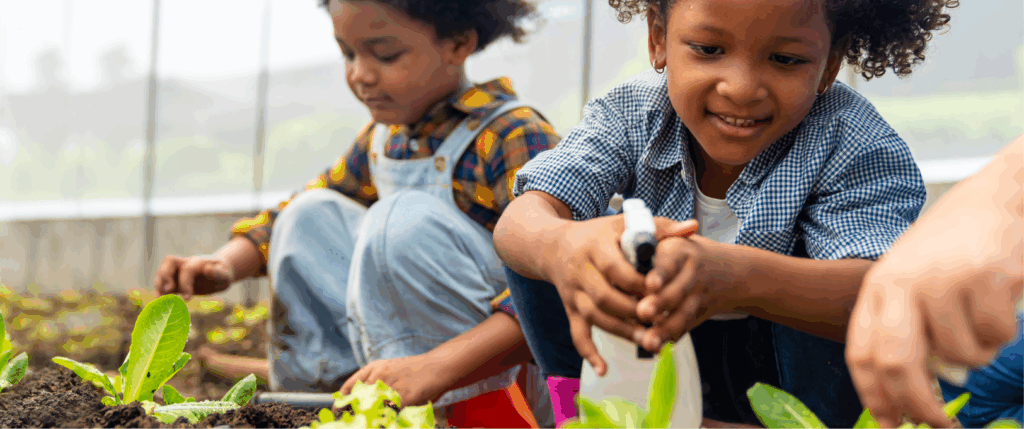 Children in the garden