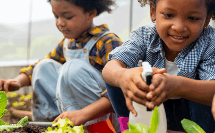 Children in the garden