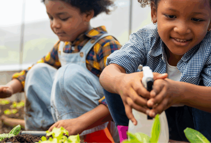 Children in the garden