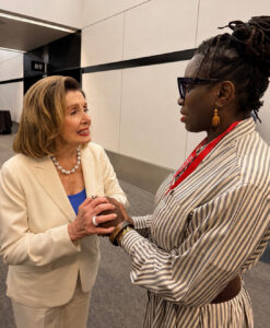 Ife Udoh and Nancy Pelosi 